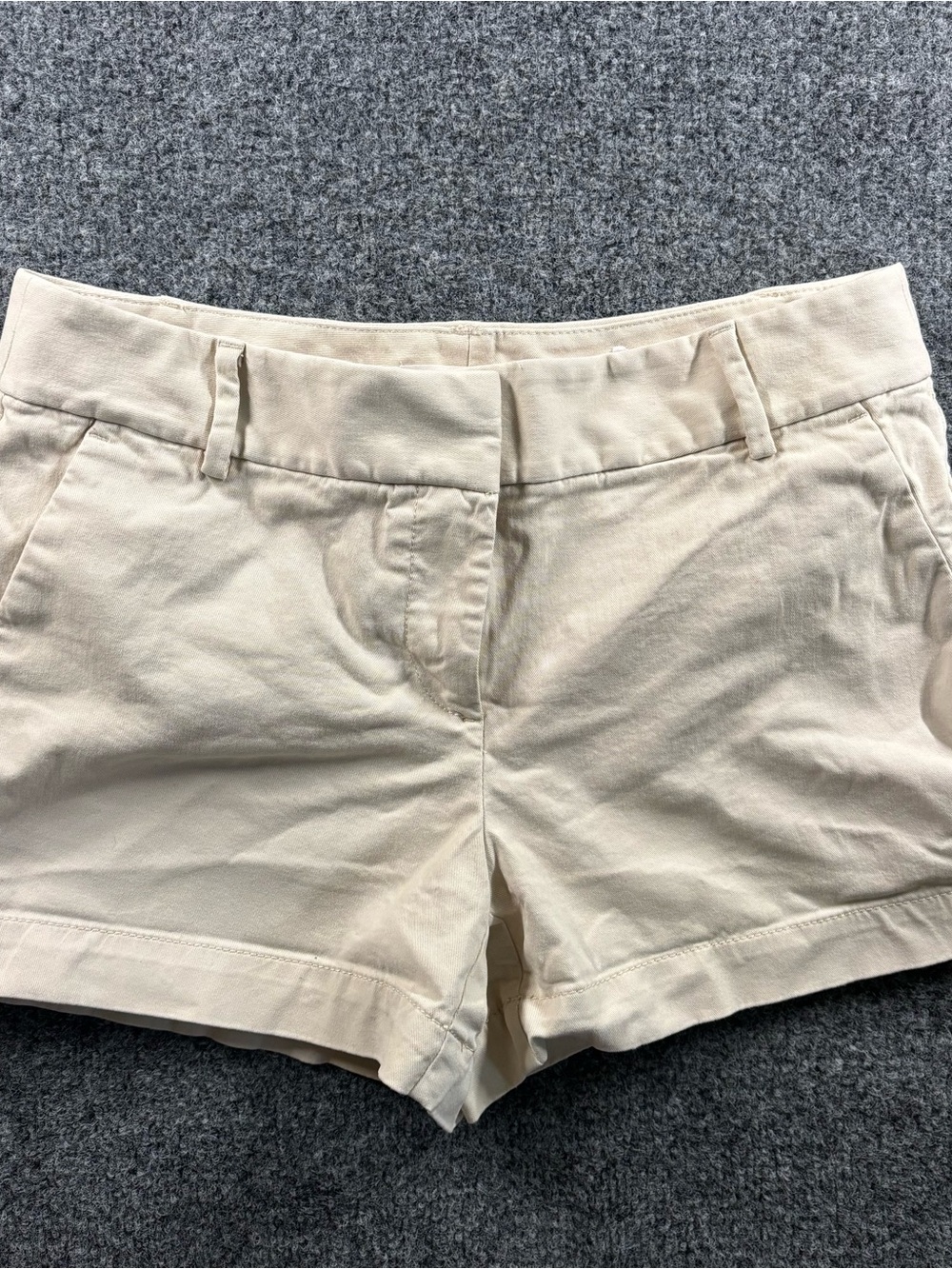 LOFT Cream Chino Bermuda Shorts